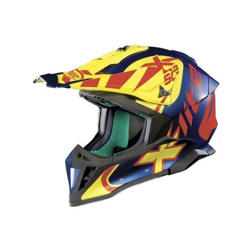 Casque Moto Motocross NOLAN - X502 Xtrem Flat Cayman Blue