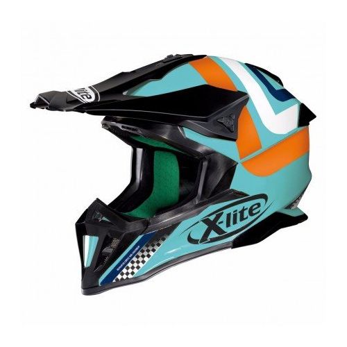 Casque Moto Motocross NOLAN - X502 Best Trick Aquamarine