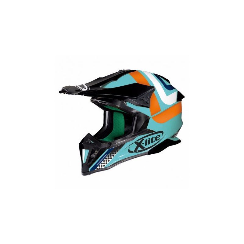 Casque Moto Motocross NOLAN - X502 Best Trick Aquamarine