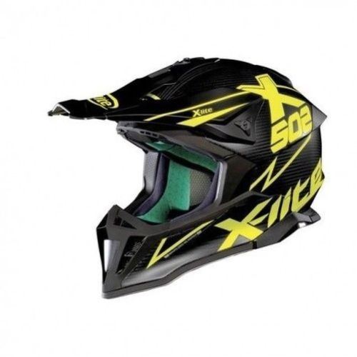 Casque Moto Motocross NOLAN - X502 Ultra Carbon Matris Flat Carbon/Yellow