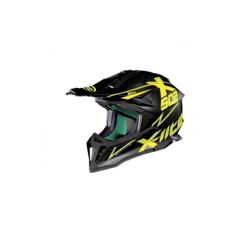 Casque Moto Motocross NOLAN - X502 Ultra Carbon Matris Flat Carbon/Yellow