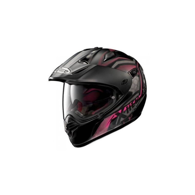 Casque Moto Intégral NOLAN - X551GT Kalahari n-Com Flat Black/pink