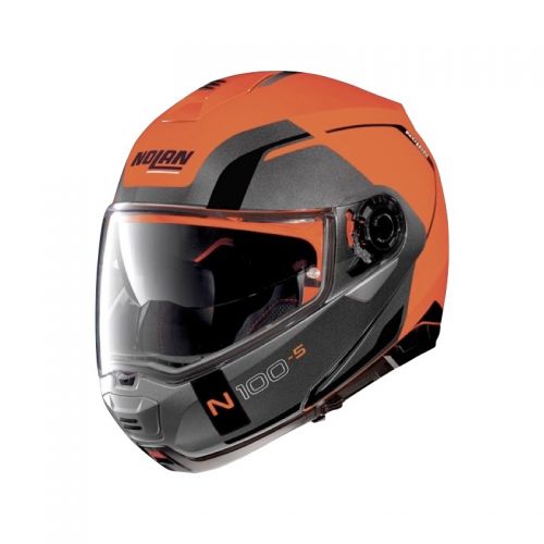 Casque Moto Modulable NOLAN - N100 5 Consistency n-Com Led Flat Orange