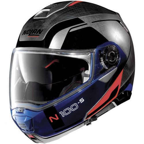 Casque Moto Modulable NOLAN - N100 5 Consistency n-Com Scratched Chrome