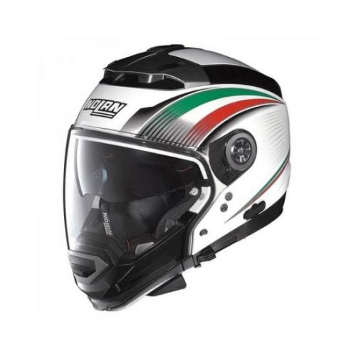 Casque Moto Jet NOLAN - N44 EVO Italy N-Com Metal White