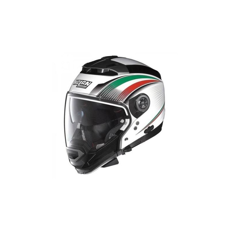 Casque Moto Jet NOLAN - N44 EVO Italy N-Com Metal White