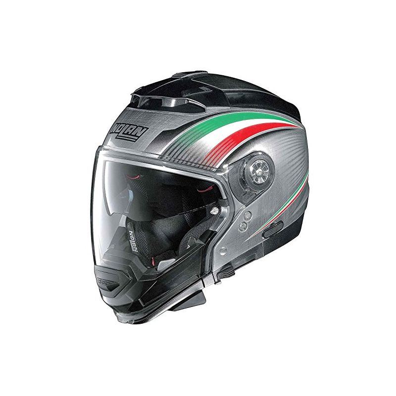 Casque Moto Jet NOLAN - N44 EVO Italy N-Com Scratched Chrome