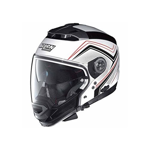 Casque Moto Jet NOLAN - N44 EVO Como N-Com Metal White