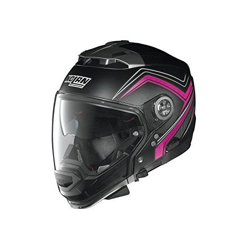 Casque Moto Jet NOLAN - N44 EVO Como N-Com Flat Black/pink