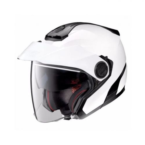 Casque Moto Jet NOLAN - N40 5 Classic n-Com Metal White