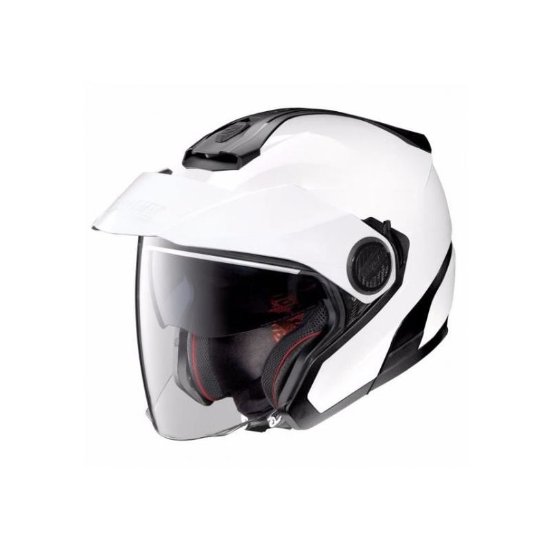 Casque Moto Jet NOLAN - N40 5 Classic n-Com Metal White